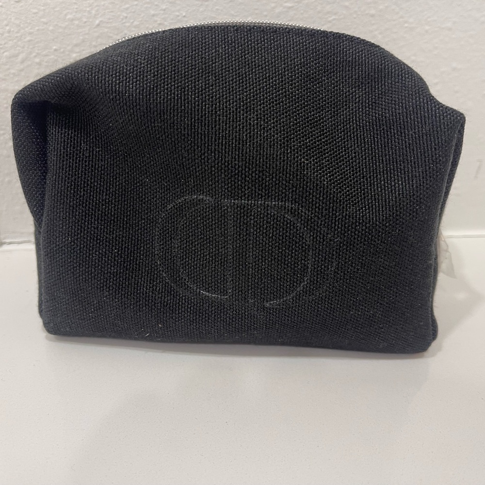 Black Dior Canvas Pouch makeup travel bag New